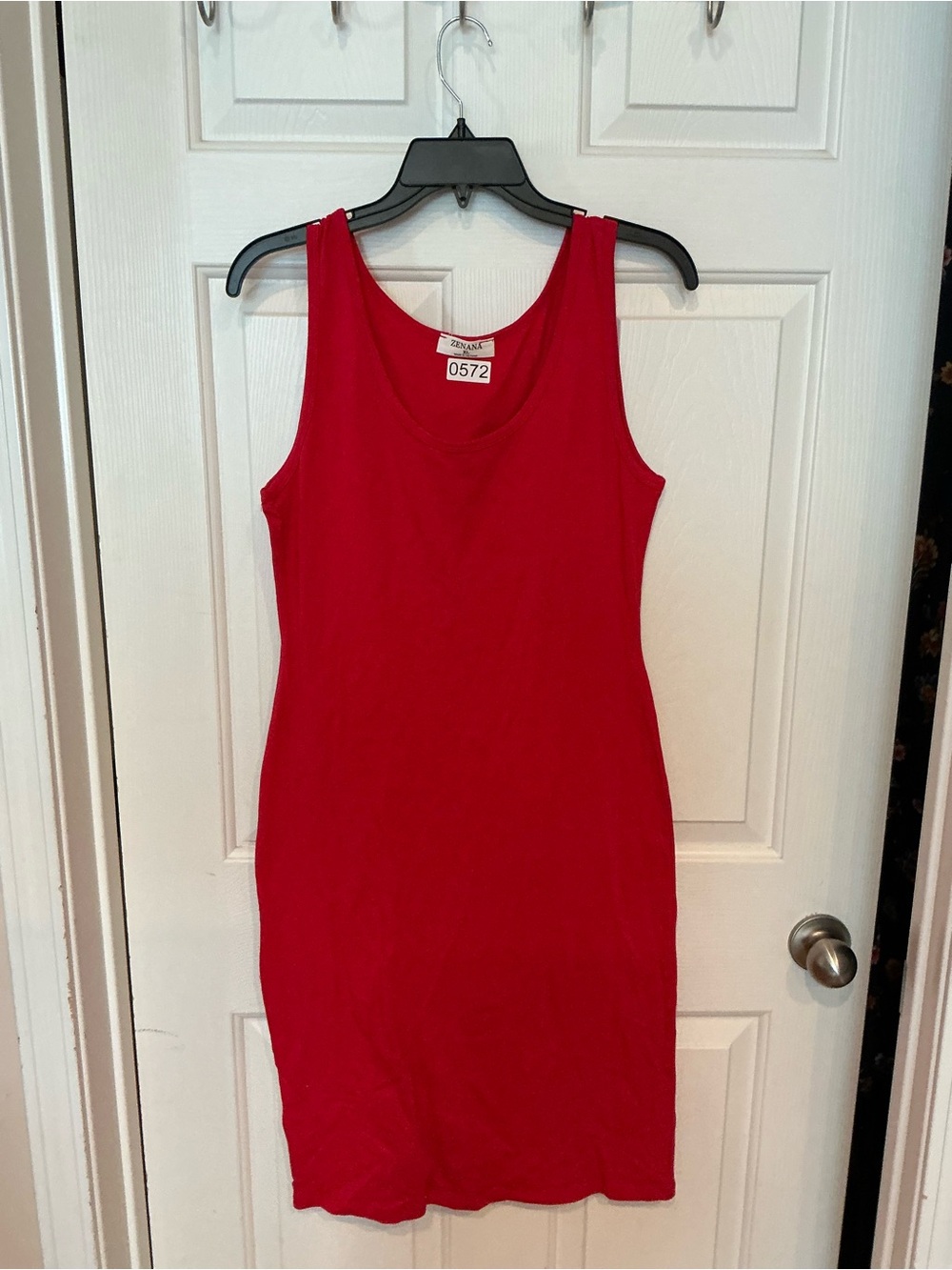 Zenana Outfitters Red Sleeveless Midi Tank Dress